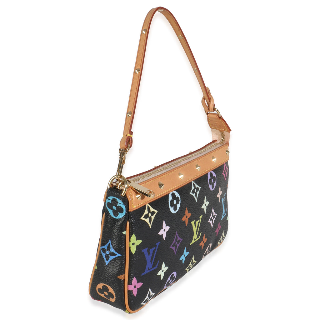 Louis Vuitton Black Monogram Multicolor Canvas Pochette Accessoires