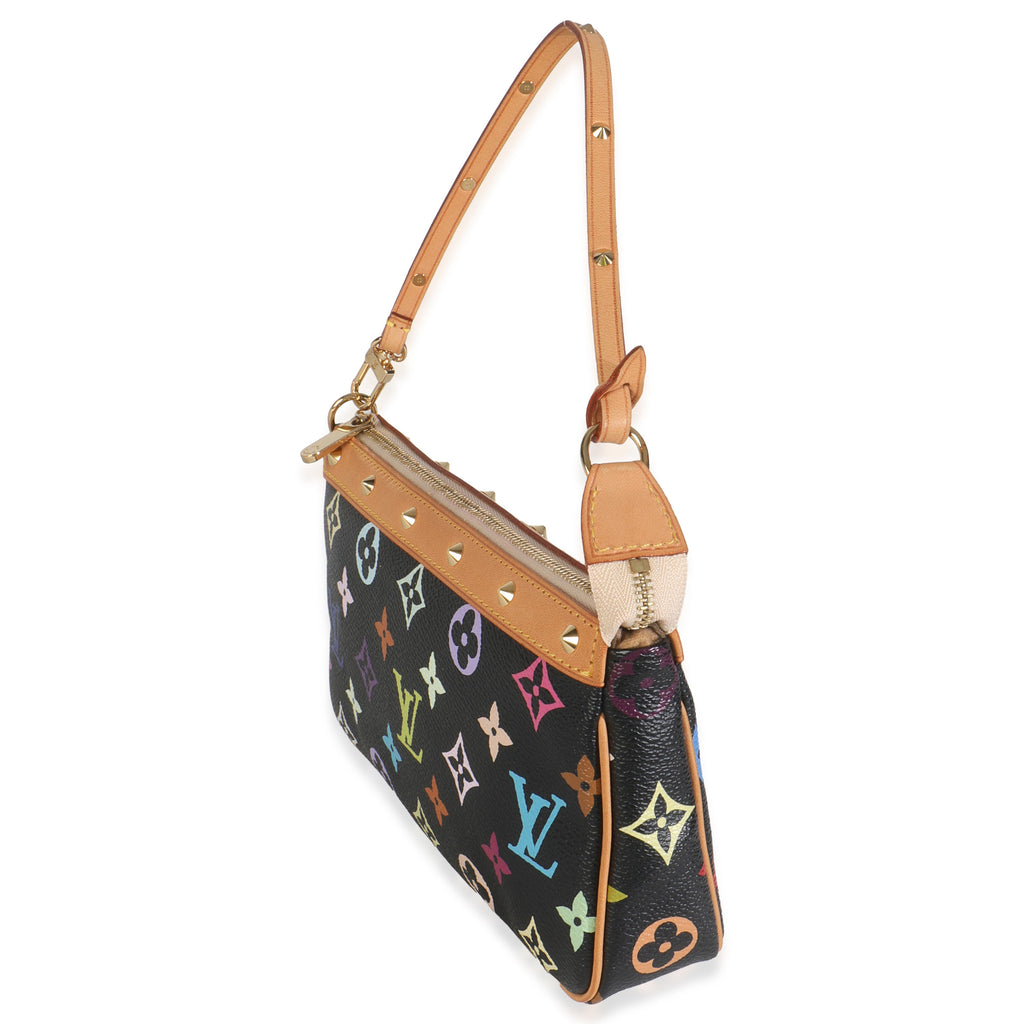 Louis Vuitton Black Monogram Multicolor Canvas Pochette Accessoires