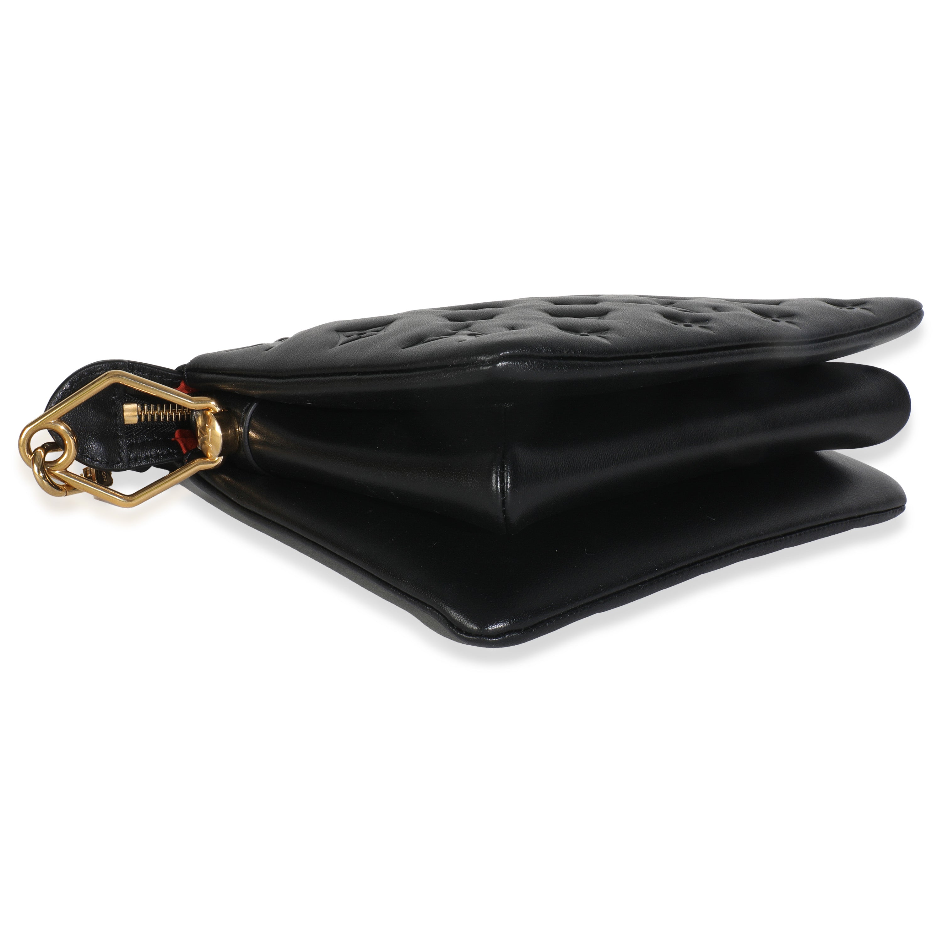 Louis Vuitton Black Puffy Monogram Lambskin Coussin BB