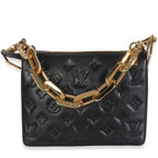 Louis Vuitton Black Puffy Monogram Lambskin Coussin BB