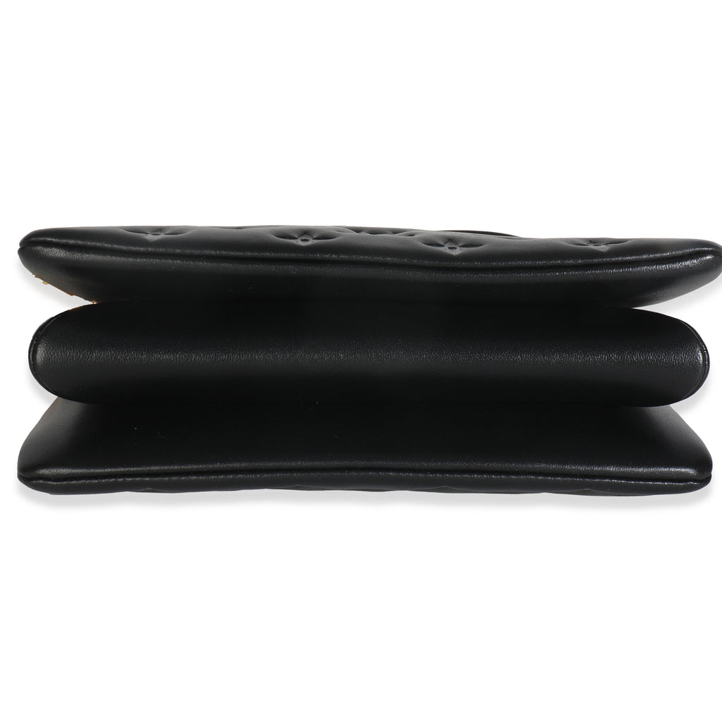 Louis Vuitton Black Puffy Monogram Lambskin Coussin BB