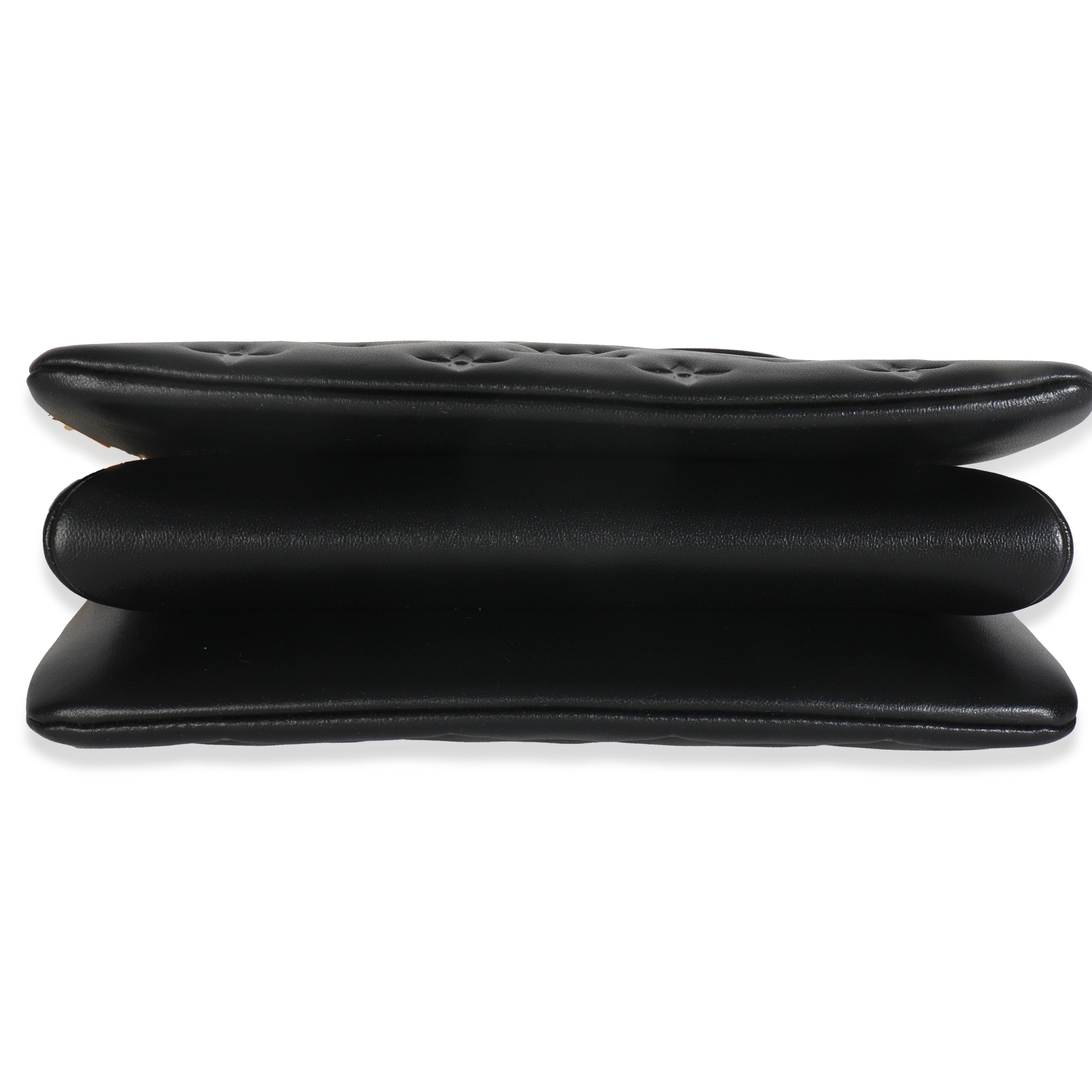 Louis Vuitton Black Puffy Monogram Lambskin Coussin BB