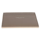 Saint Laurent Taupe Grain De Poudre Credit Card Case