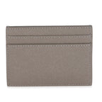Saint Laurent Light Grey Grain De Poudre Credit Card Case