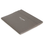 Saint Laurent Light Grey Grain De Poudre Credit Card Case