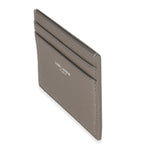 Saint Laurent Light Grey Grain De Poudre Credit Card Case
