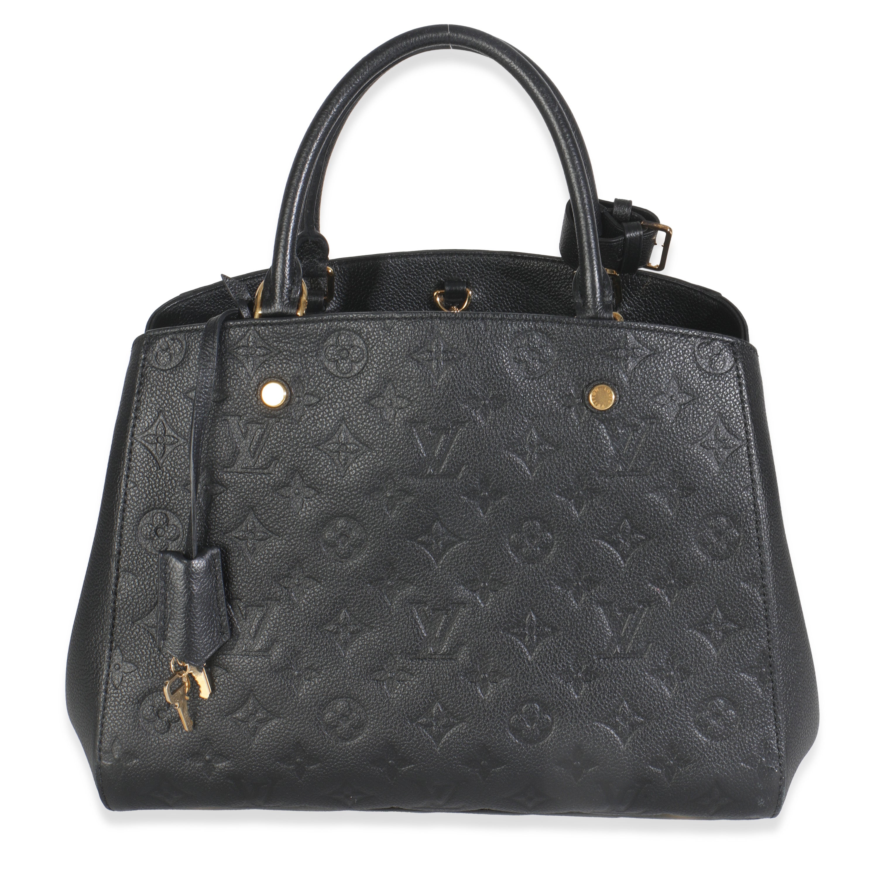 Louis Vuitton Black Monogram Empreinte Montaigne MM