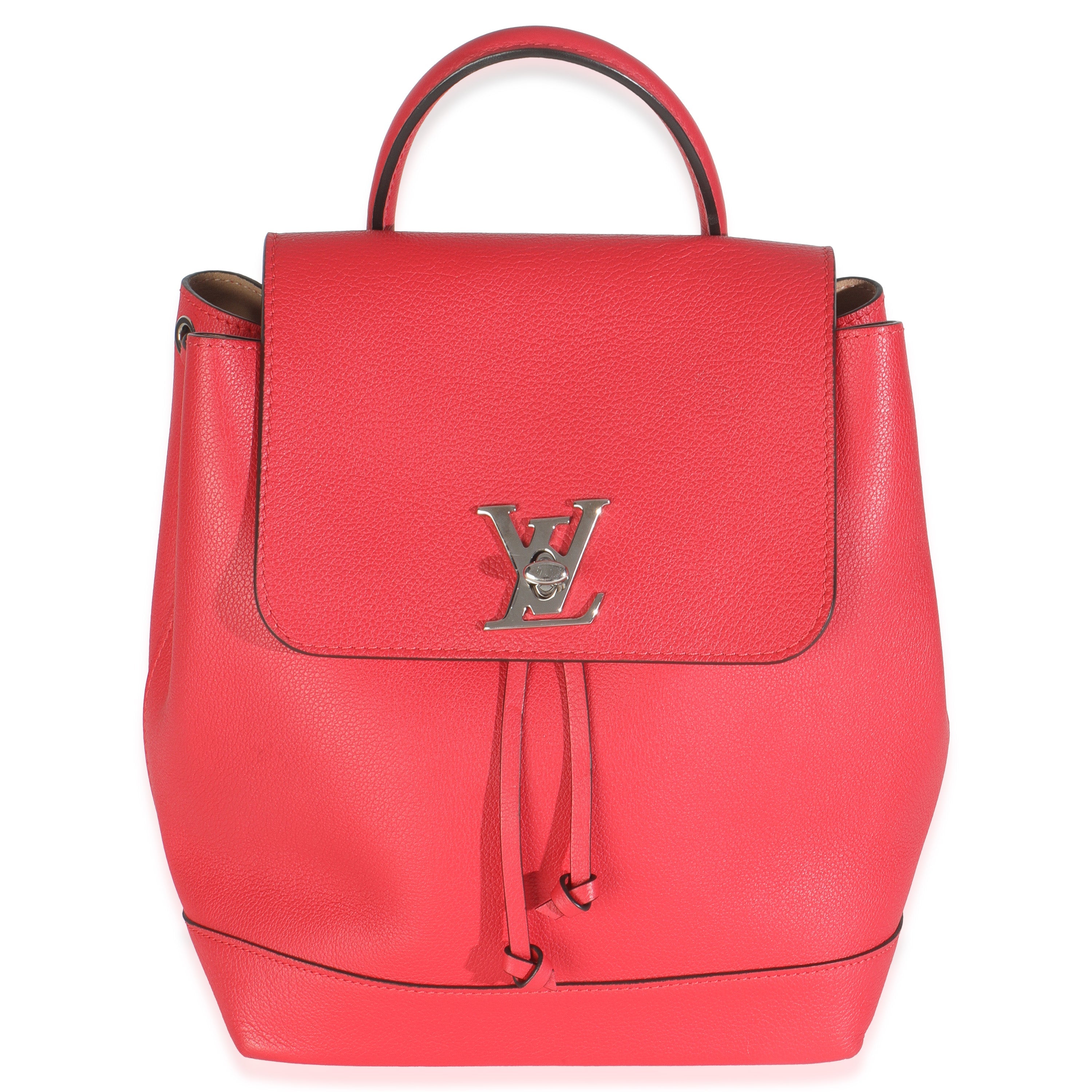 Louis Vuitton Rubis Calfskin Leather Lockme Backpack