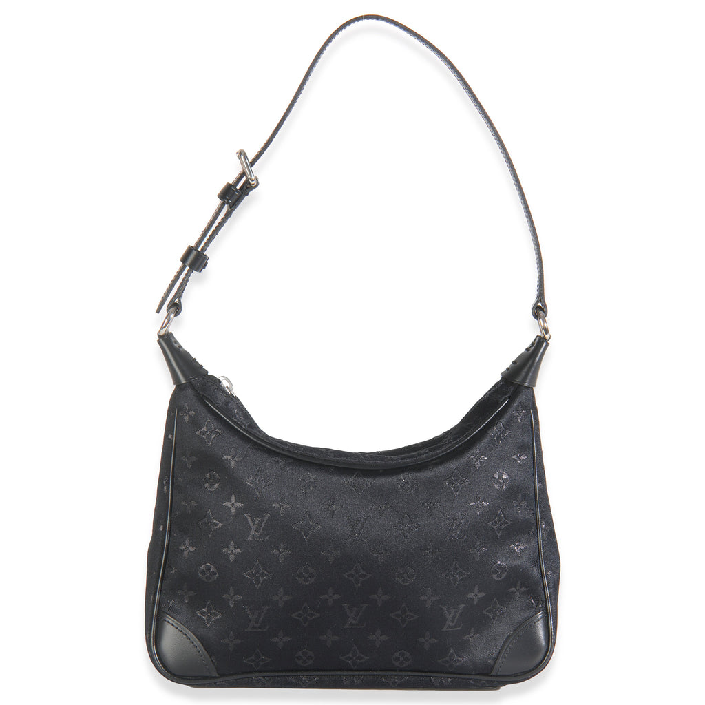 Louis Vuitton Black Metallic Monogram Satin Mini Boulogne