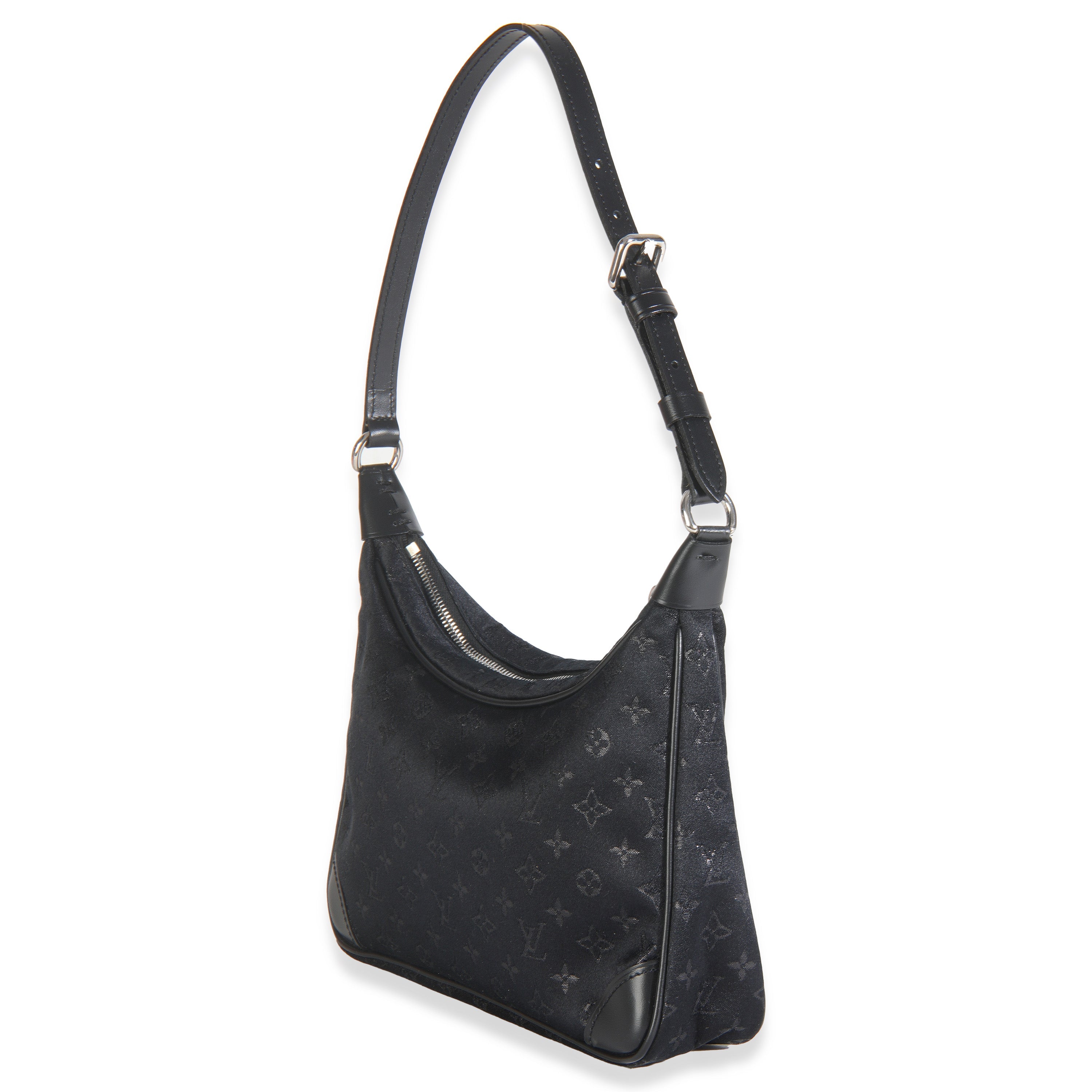 Louis Vuitton Black Metallic Monogram Satin Mini Boulogne