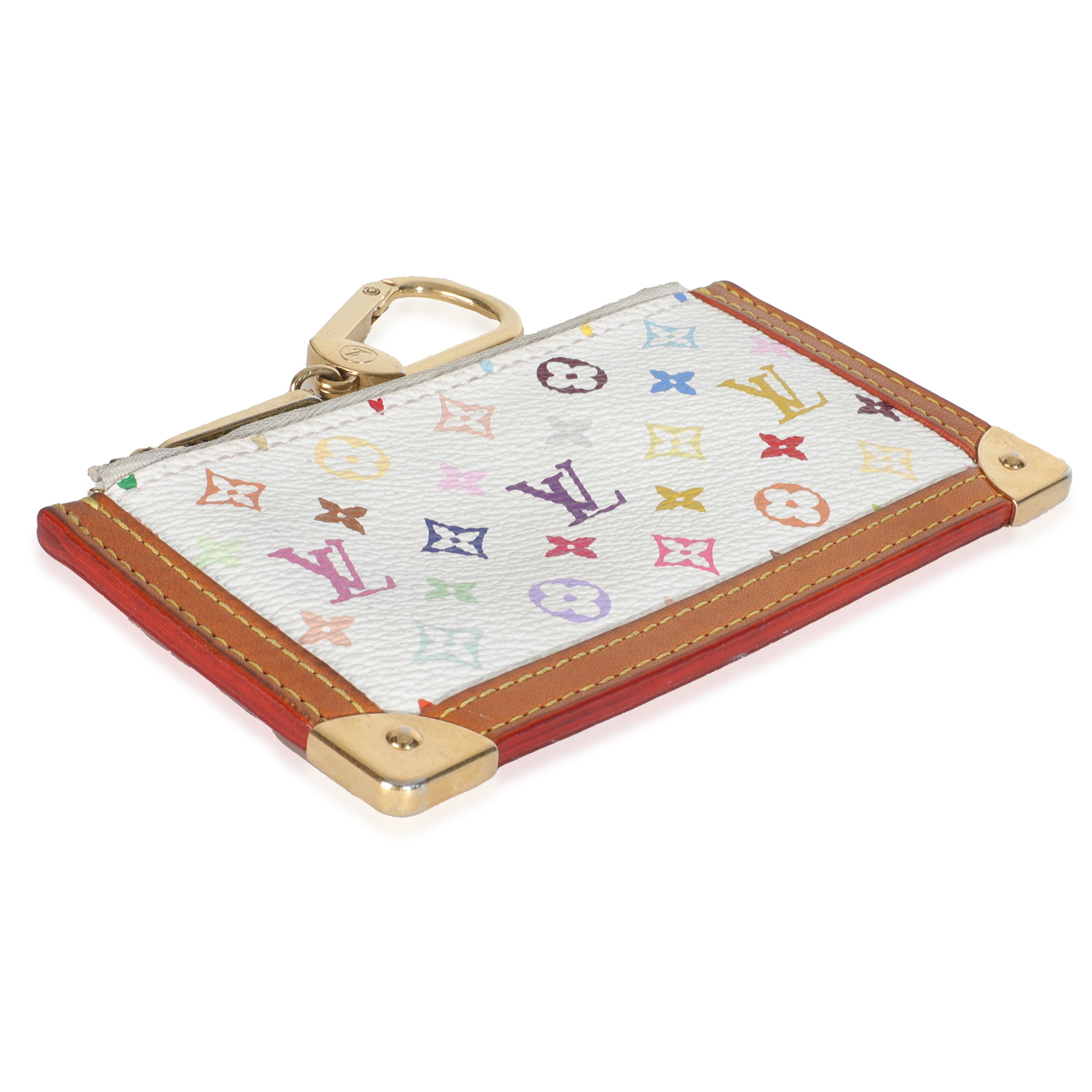 Louis Vuitton White Monogram Multicolore Canvas Key Pouch