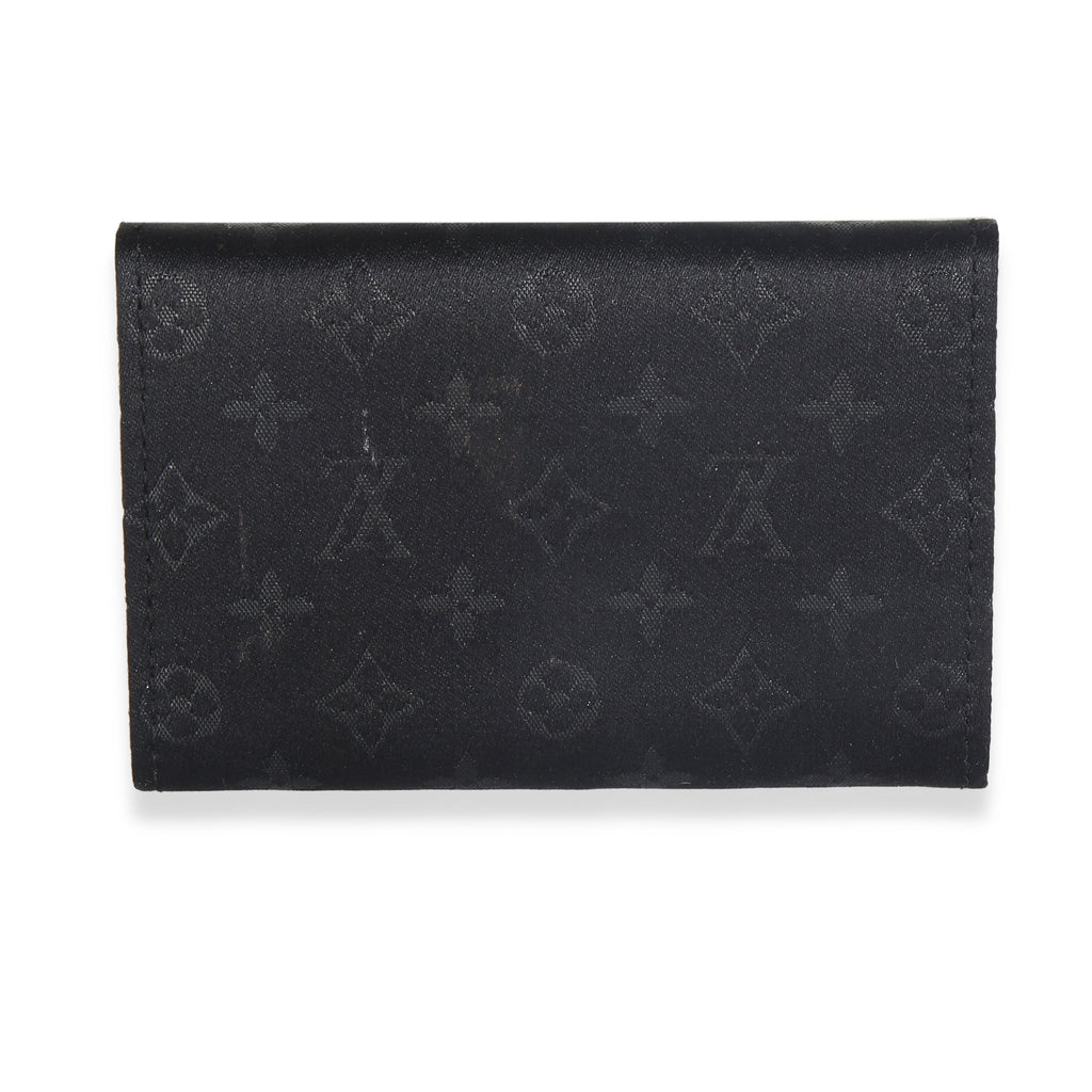 Louis Vuitton Black Metallic Monogram Satin Porte Monnaie