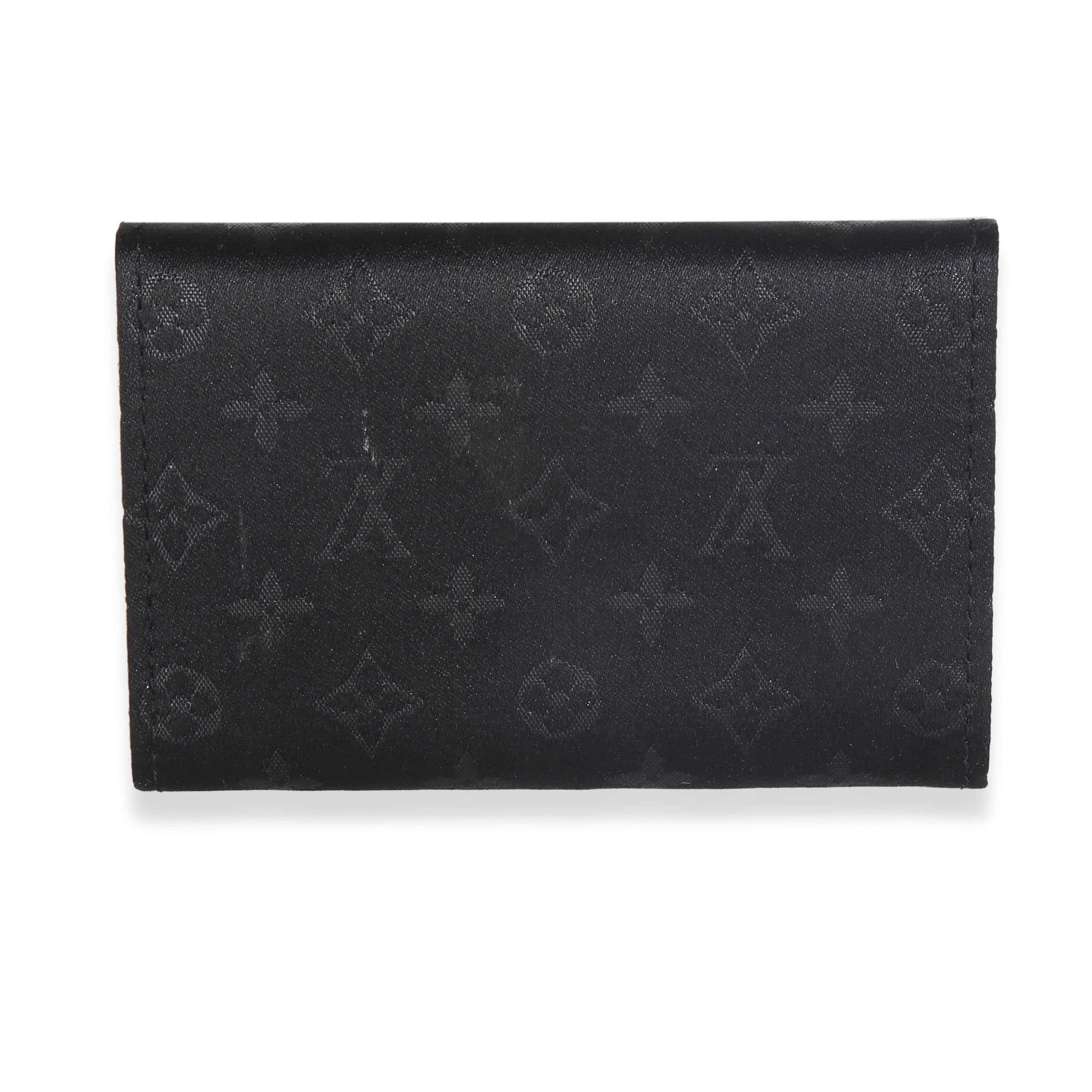 Louis Vuitton Black Metallic Monogram Satin Porte Monnaie