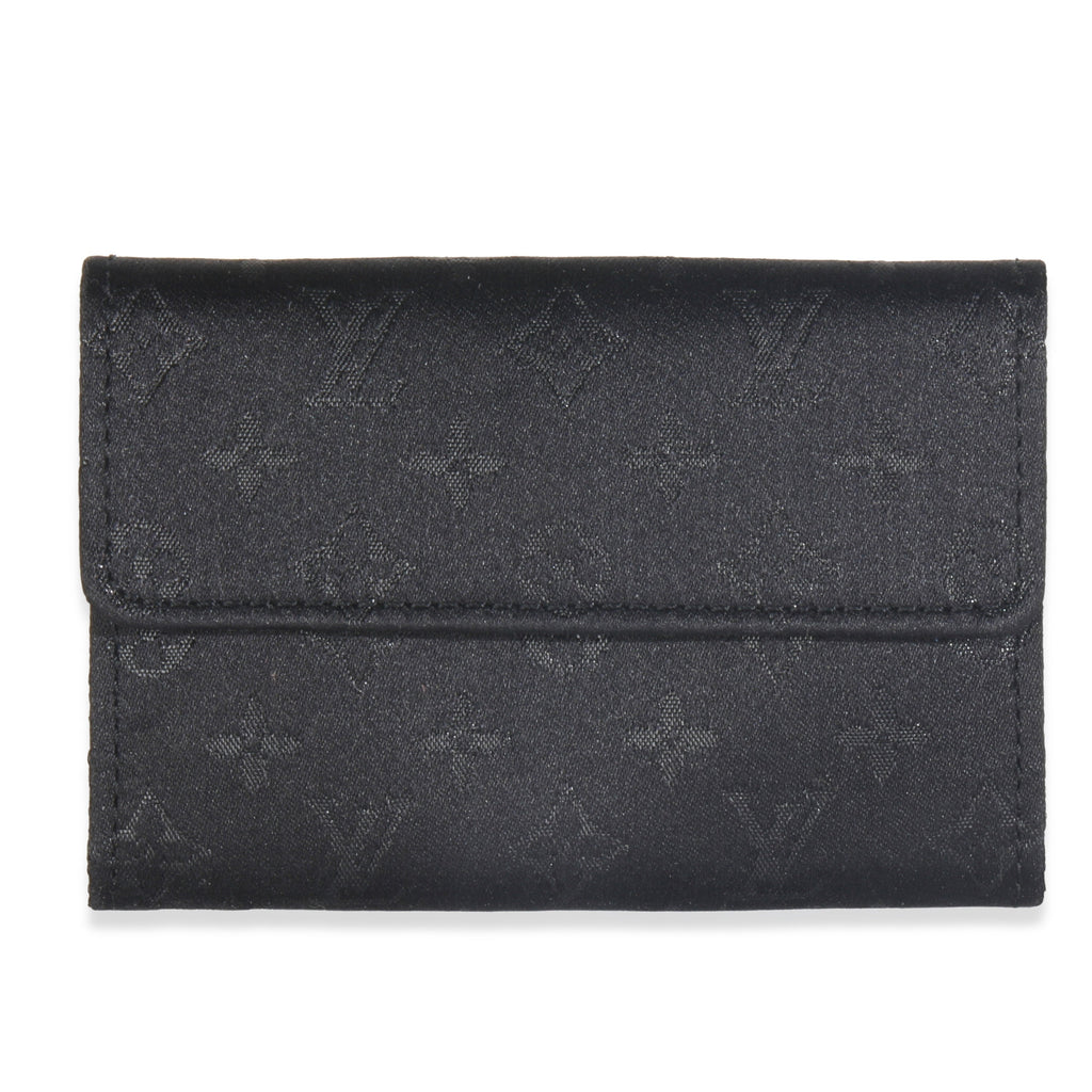 Louis Vuitton Black Metallic Monogram Satin Porte Monnaie