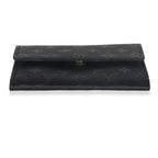 Louis Vuitton Black Metallic Monogram Satin Porte Monnaie