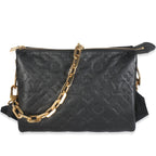 Louis Vuitton Black Monogram Embossed Lambskin Coussin PM