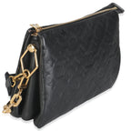 Louis Vuitton Black Monogram Embossed Lambskin Coussin PM