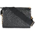 Louis Vuitton Black Monogram Embossed Lambskin Coussin PM
