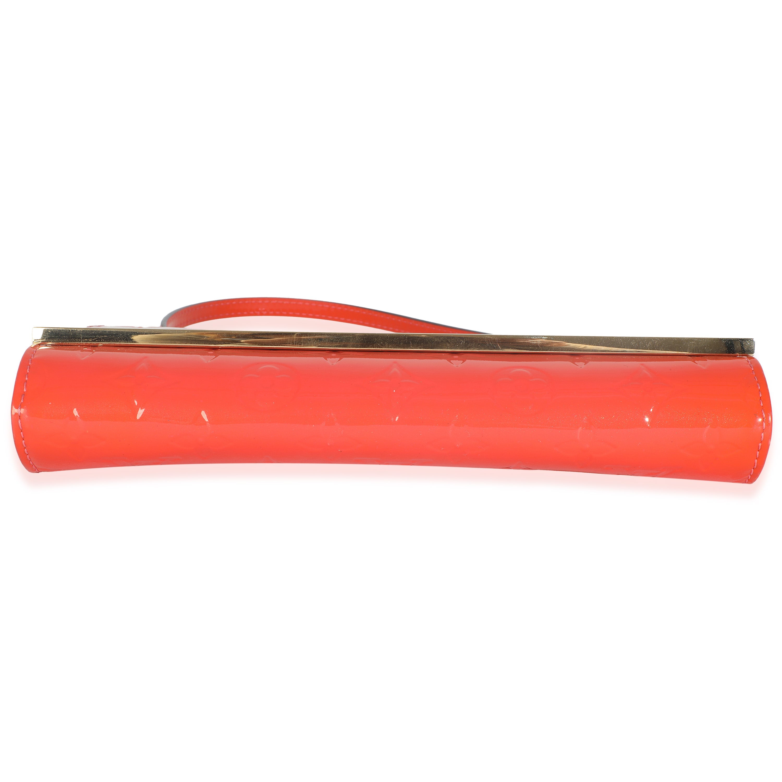 Louis Vuitton Orange Sunset Monogram Vernis Ana Clutch