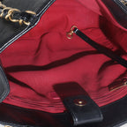Chanel Black Shiny Aged Calfskin North South Shopping Bag