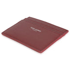 Saint Laurent Wine Grain De Poudre Credit Card Case