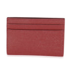 Saint Laurent Wine Grain De Poudre Credit Card Case