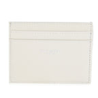 Saint Laurent White Grain De Poudre Credit Card Case