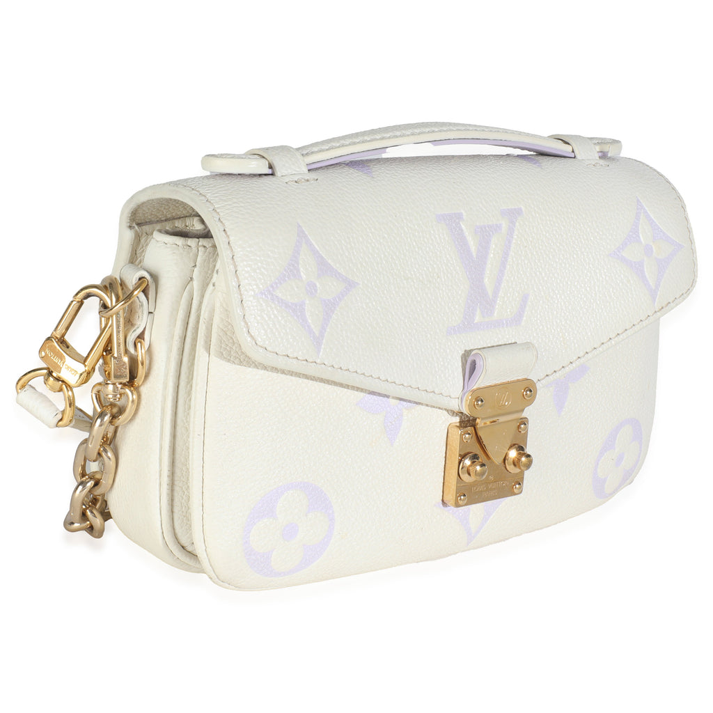Louis Vuitton Latte Bubble Tea Giant Monogram Empreinte Pochette Metis East West
