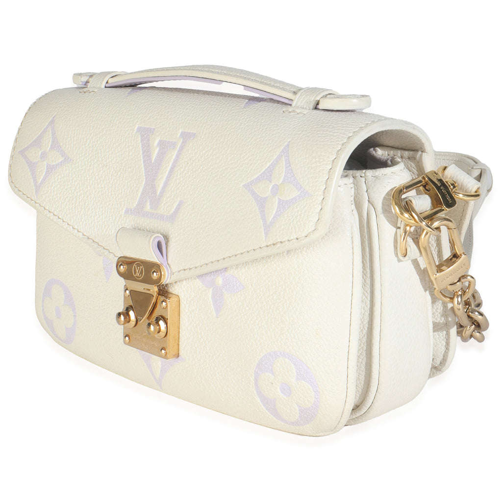 Louis Vuitton Latte Bubble Tea Giant Monogram Empreinte Pochette Metis East West