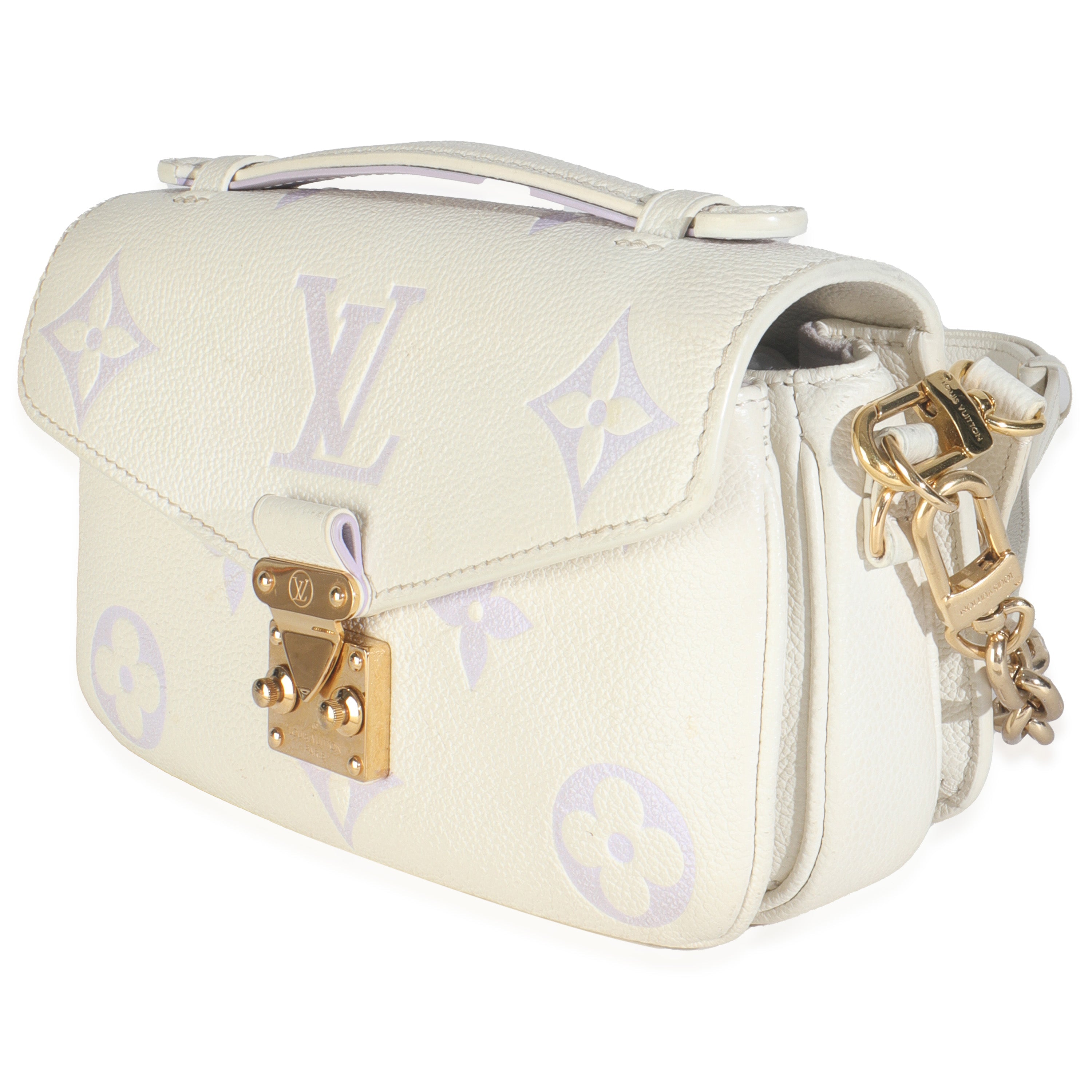 Louis Vuitton Latte Bubble Tea Giant Monogram Empreinte Pochette Metis East West