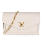Louis Vuitton Greige Soft Calfskin My Lockme Chain Pochette
