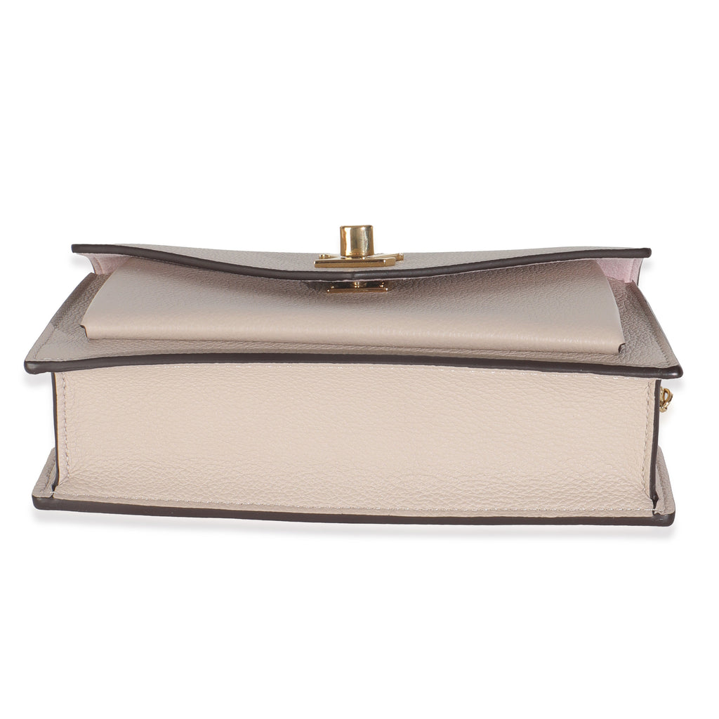 Louis Vuitton Greige Soft Calfskin My Lockme Chain Pochette