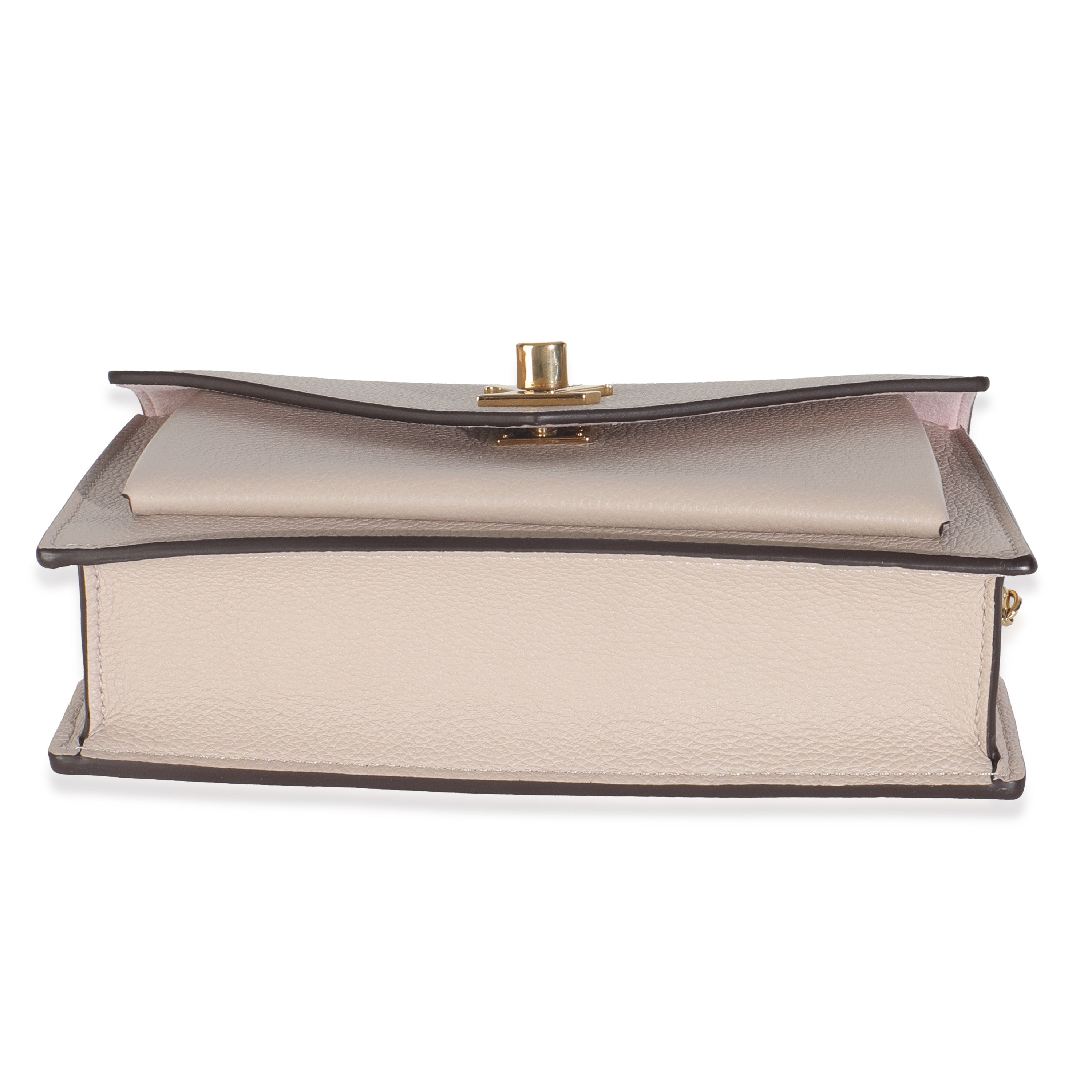 Louis Vuitton Greige Soft Calfskin My Lockme Chain Pochette