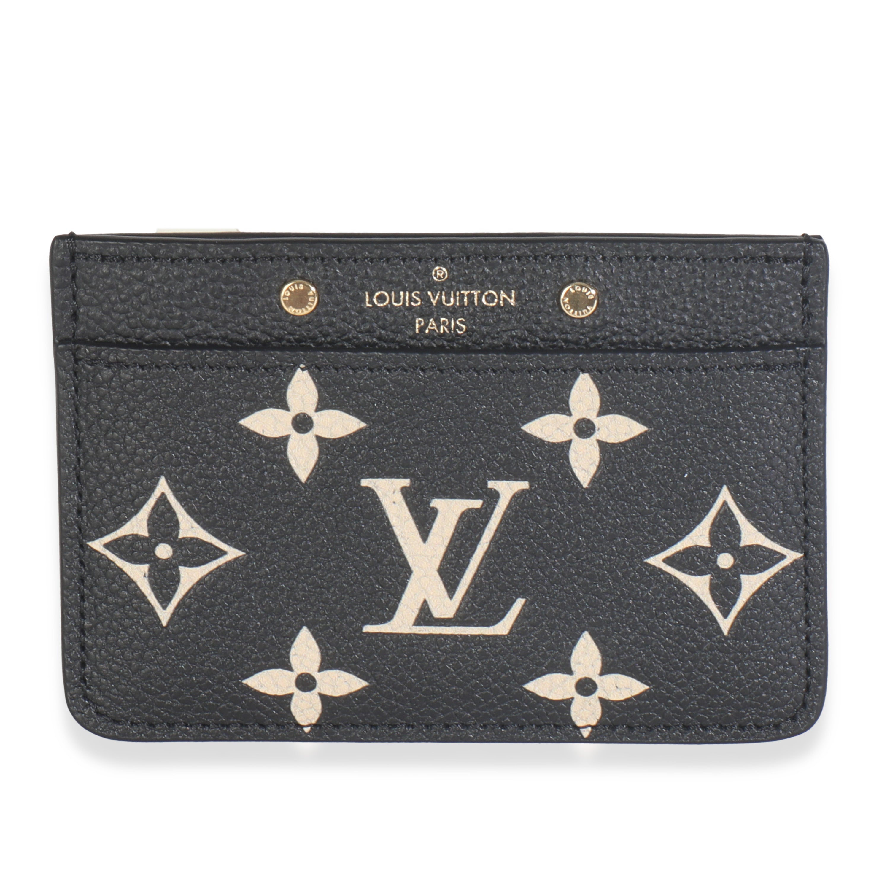 Louis Vuitton Black Beige Monogram Empreinte Card Holder