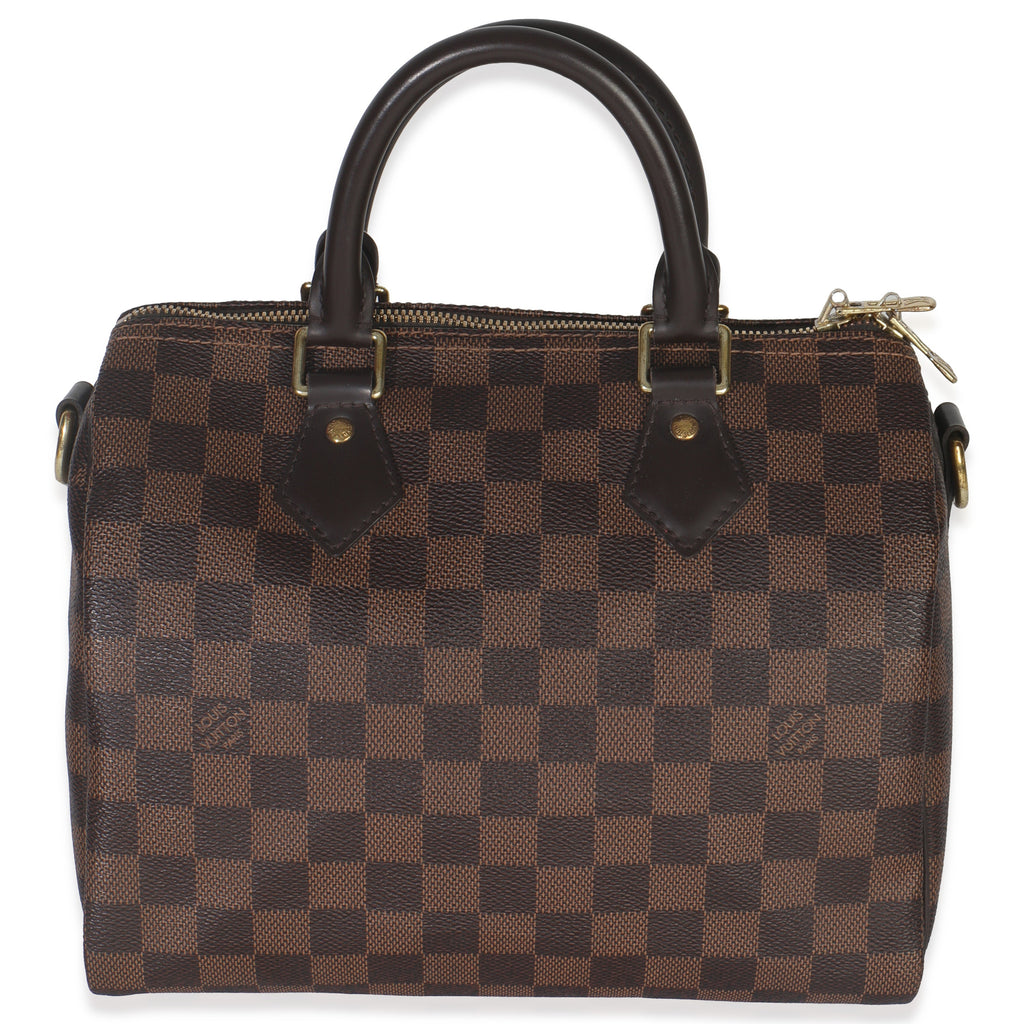 Louis Vuitton Damier Ebene Canvas Speedy Bandouliere 25 w/ Strap