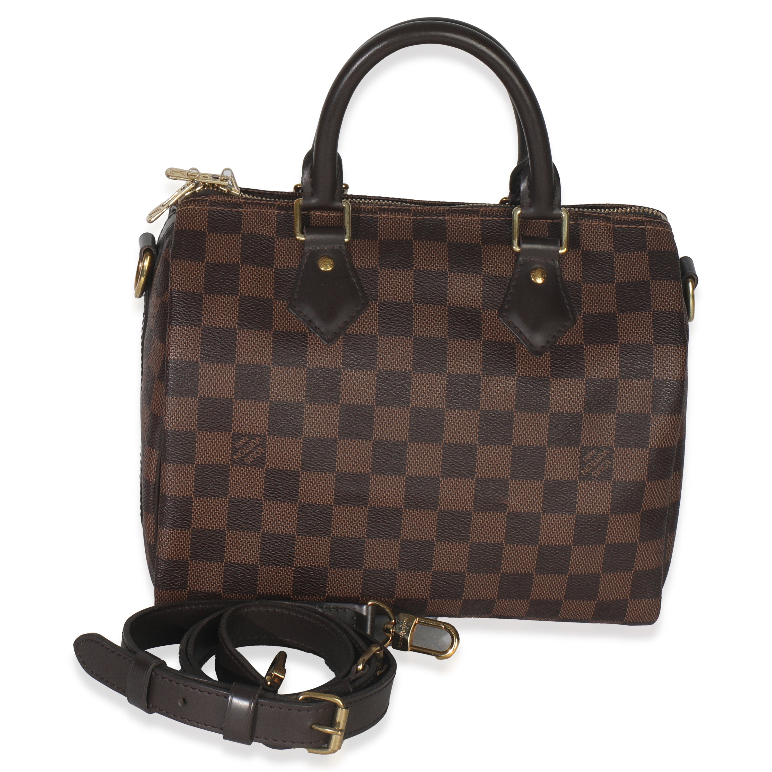 Louis Vuitton Damier Ebene Canvas Speedy Bandouliere 25 w/ Strap