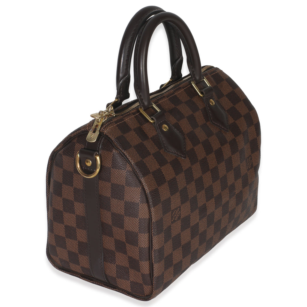 Louis Vuitton Damier Ebene Canvas Speedy Bandouliere 25 w/ Strap