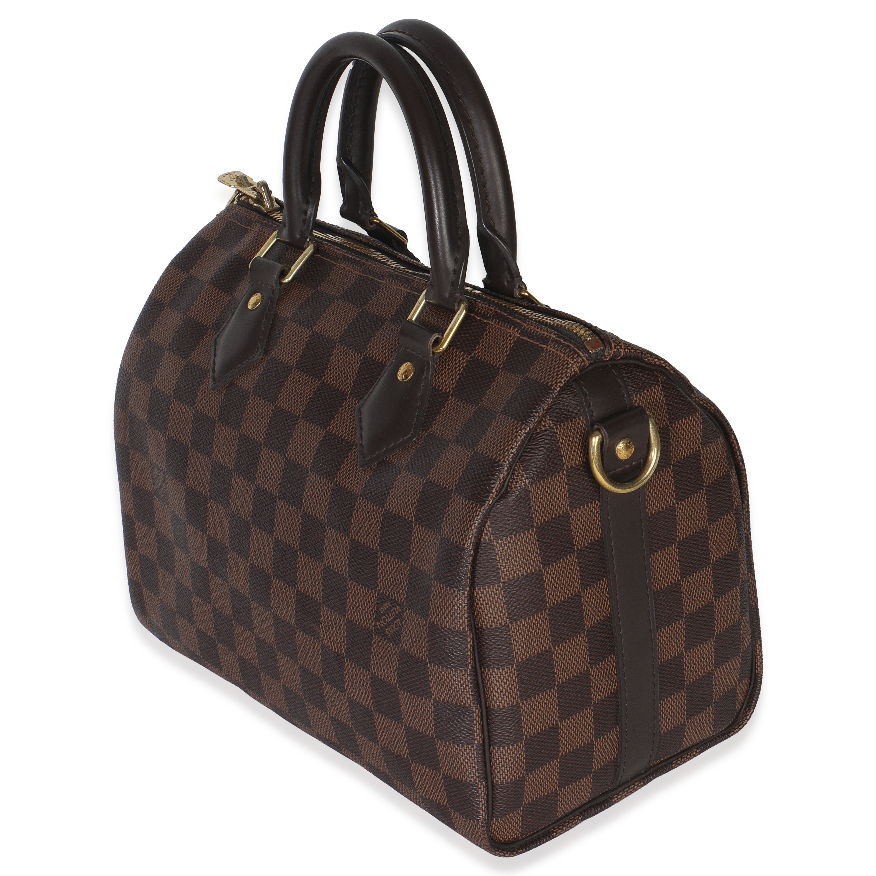 Louis Vuitton Damier Ebene Canvas Speedy Bandouliere 25 w/ Strap