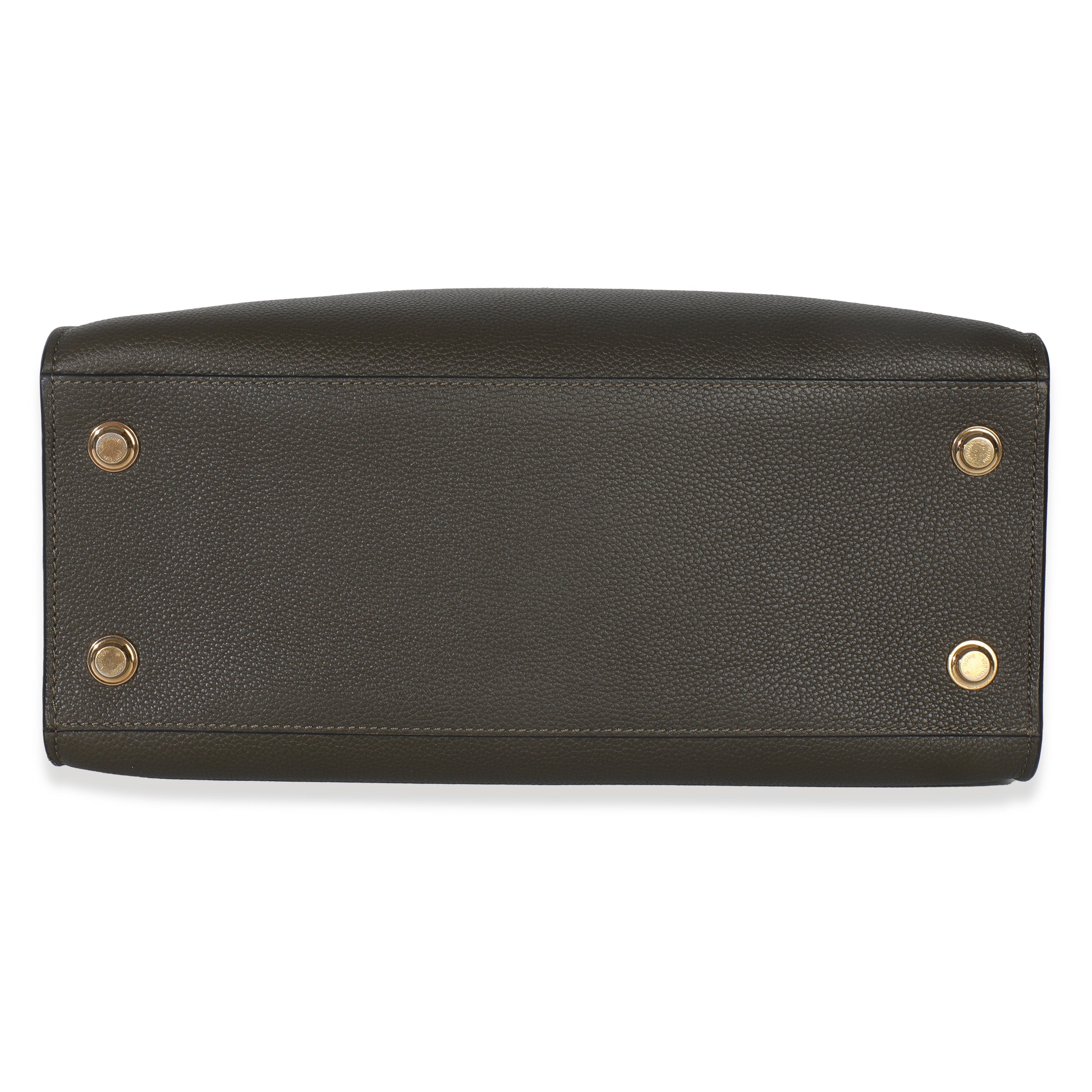 Louis Vuitton Kaki Creme Black Taurillon City Steamer MM