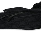 Christian Dior Black Oblique Jacquard Canvas Saddle Crossbody