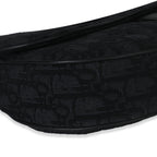 Christian Dior Black Oblique Jacquard Canvas Saddle Crossbody