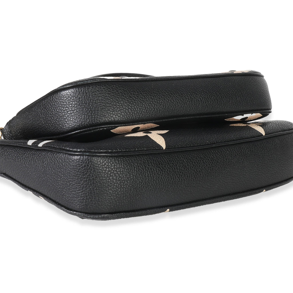 Louis Vuitton Black Beige Giant Monogram Empreinte Multi Pochette Accessories