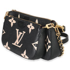 Louis Vuitton Black Beige Giant Monogram Empreinte Multi Pochette Accessories