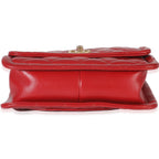 Chanel Red Quilted Puffy Calfskin Small Twist Your Buttons Flap Bag
