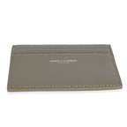 Saint Laurent Olive Green Grain De Poudre Credit Card Case