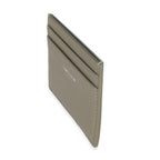 Saint Laurent Olive Green Grain De Poudre Credit Card Case