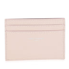 Saint Laurent Light Pink Grain De Poudre Credit Card Case