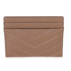 Saint Laurent Pale Pink Grain De Poudre Matelasse Cassandre Card Case