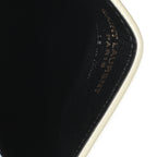 Saint Laurent Blanc Vintage Grain De Poudre Matelasse Cassandre Card Case