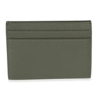 Saint Laurent Light Khaki Grain De Poudre Credit Card Case
